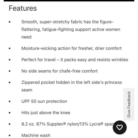 Duluth Trading Company NoGa Stretch Casual Zip Pocket Dress Size M UPF 50 active - Picture 7 of 7